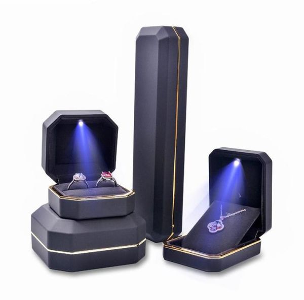 luxury led light necklace pendant double ring jewelry box plastic wedding jewellery gift packing case3068483, Black;white
luxury led light necklace pendant double ring jewelry box plastic wedding jewellery gift packing case3068483, Black;white