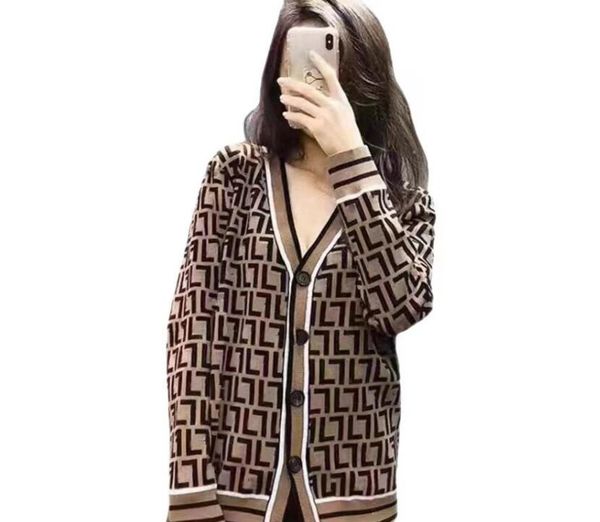 women's sweaters cardigan double f letter tees jacquard temperament v-neck knit jacket for pullover long dress skirt luxury designer to, White;black
women's sweaters cardigan double f letter tees jacquard temperament v-neck knit jacket for pullover long dress skirt luxury designer to, White;black