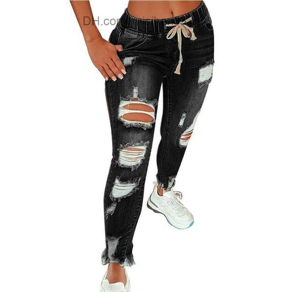 women's jeans 2022 women's tear elastic waist jeans fashion ultra thin high elastic denim pencil pants large trousers s-5xl straig, Blue
women's jeans 2022 women's tear elastic waist jeans fashion ultra thin high elastic denim pencil pants large trousers s-5xl straig, Blue