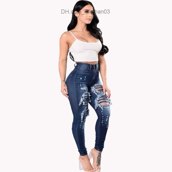 women's jeans 2022 new women's high waist teared jeans fashion elastic slim hip lift denim pencil pants casual women trousers s-3x, Blue
women's jeans 2022 new women's high waist teared jeans fashion elastic slim hip lift denim pencil pants casual women trousers s-3x, Blue