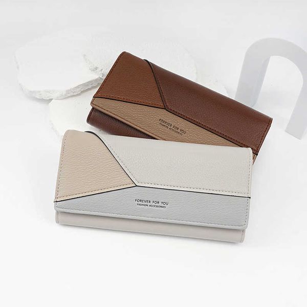 korean version of new women's wallet with long stitching contrasting colors large capacity multifunctional change bag wallet and wallet
korean version of new women's wallet with long stitching contrasting colors large capacity multifunctional change bag wallet and wallet