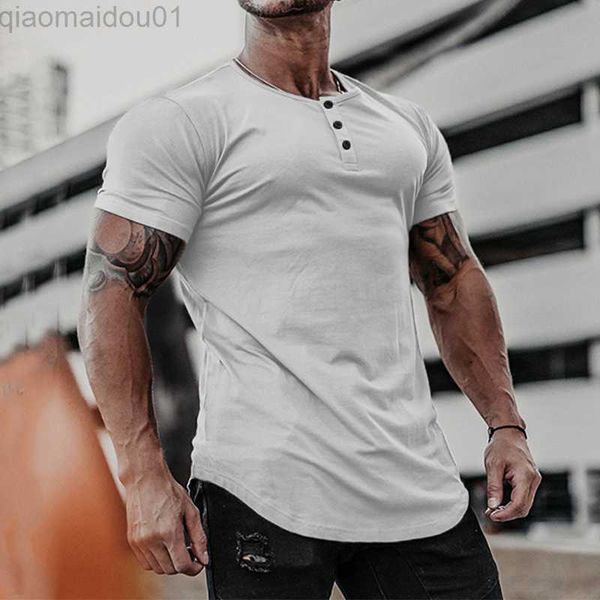 men's t-shirts 2023 spring summer clothes mens gym sports fitness stretch slim t shirts casual button o neck short sleeve pure color te, White;black
men's t-shirts 2023 spring summer clothes mens gym sports fitness stretch slim t shirts casual button o neck short sleeve pure color te, White;black