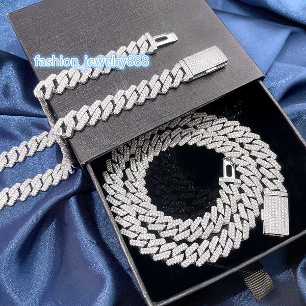 strands strings 12mm full mosonite s925 silver mosonite cuban chain hip hop necklace, Black
strands strings 12mm full mosonite s925 silver mosonite cuban chain hip hop necklace, Black
