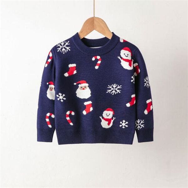 new autumn and winter kid's christmas cartoon sweater boys and girls' pullover sweater, Blue
new autumn and winter kid's christmas cartoon sweater boys and girls' pullover sweater, Blue