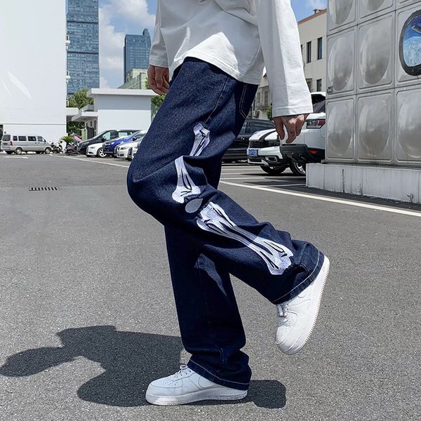 men's shorts straight jean pants man skeleton embroidery mopping trousers mens streetwear denim clothing jeans for men baggy 230714, White;black
men's shorts straight jean pants man skeleton embroidery mopping trousers mens streetwear denim clothing jeans for men baggy 230714, White;black