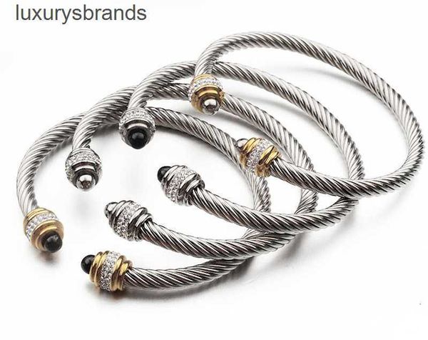 bracelet dy luxury designer twisted pearl head women fashion versatile twist bracelets jewelry platinum plated wedding gifts 5mm, Black
bracelet dy luxury designer twisted pearl head women fashion versatile twist bracelets jewelry platinum plated wedding gifts 5mm, Black