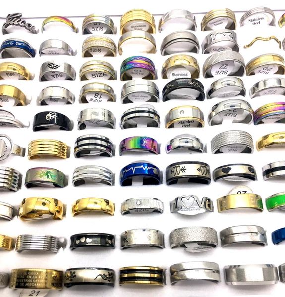 50pcslot stainless steel ring for men women fashion jewelry style finger rings party favor couple gifts whole bulk8151476, Silver
50pcslot stainless steel ring for men women fashion jewelry style finger rings party favor couple gifts whole bulk8151476, Silver