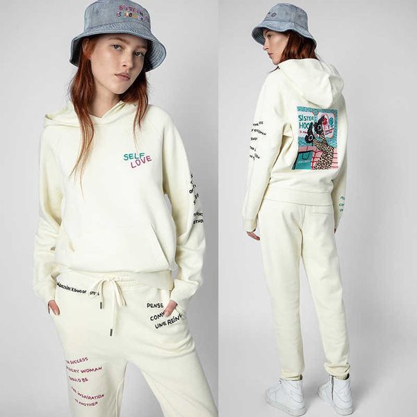 designer sweater autumn and winter new french popular zv letter print on the back leopard embroidery brushed women's hoodie, Black
designer sweater autumn and winter new french popular zv letter print on the back leopard embroidery brushed women's hoodie, Black