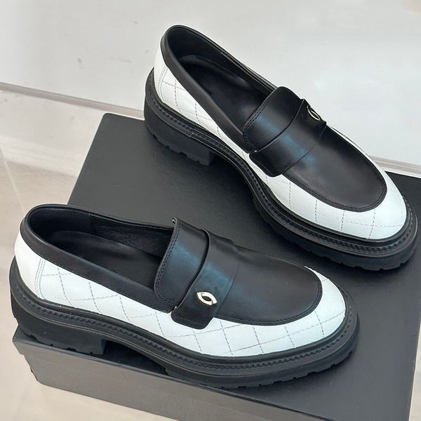 womens dress shoes chunky platform heels 5cm loafers designer calfskin hardware matelasse ladies slip on ballet shoe girls casual shoe rubbe, Black
womens dress shoes chunky platform heels 5cm loafers designer calfskin hardware matelasse ladies slip on ballet shoe girls casual shoe rubbe, Black