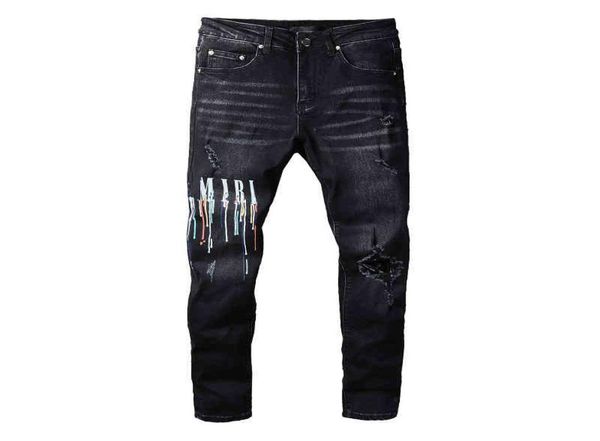 designer men jeans amirs pants trend amirs spray painted colorful letter hole patch elastic tight legged jeans 830 82np4498050, Blue
designer men jeans amirs pants trend amirs spray painted colorful letter hole patch elastic tight legged jeans 830 82np4498050, Blue