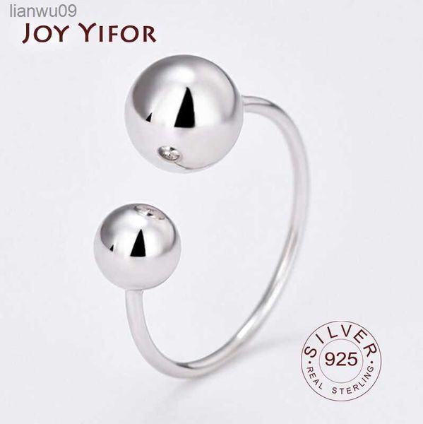 925 sterling silver minimalist two beads ball new trendy simple geometric open rings for women fashion vintage jewelry l230704, Golden;silver
925 sterling silver minimalist two beads ball new trendy simple geometric open rings for women fashion vintage jewelry l230704, Golden;silver