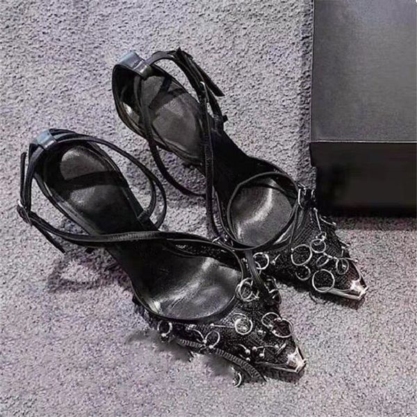 sandals black mesh women sandals metal toe high heels circle decor summer pumps ankle straps dress shoes designer sandalias mujer 230713
sandals black mesh women sandals metal toe high heels circle decor summer pumps ankle straps dress shoes designer sandalias mujer 230713