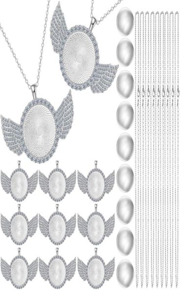 pendant necklaces rhinestone wing bezel trays and glass cabochons lobster cla amxdm3316112, Silver
pendant necklaces rhinestone wing bezel trays and glass cabochons lobster cla amxdm3316112, Silver
