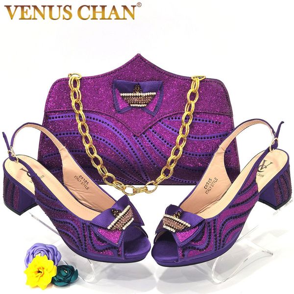 sandals purple color fashion high heel party women's sandals italian design fashion wedding matching shoes and bag set 230713, Black
sandals purple color fashion high heel party women's sandals italian design fashion wedding matching shoes and bag set 230713, Black