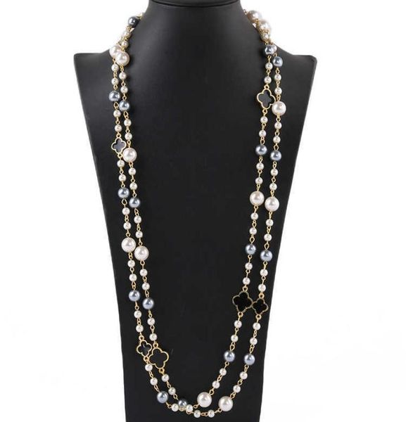designer classic vintage clover flower bright pearl multi layer long sweater statement necklace for woman elegant locket necklaces1898449, Black
designer classic vintage clover flower bright pearl multi layer long sweater statement necklace for woman elegant locket necklaces1898449, Black
