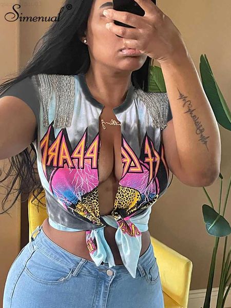 women's t-shirt simenual print pattern low cut t-shirts fashion ttassel punk style short sleeve women cardigan summer harajuku loose y2, White
women's t-shirt simenual print pattern low cut t-shirts fashion ttassel punk style short sleeve women cardigan summer harajuku loose y2, White