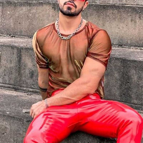 men's t-shirts streetwear mens t shirts see through transparent thin mesh summer fashion slim basic t-shirt short sleeve o neck tees, White;black
men's t-shirts streetwear mens t shirts see through transparent thin mesh summer fashion slim basic t-shirt short sleeve o neck tees, White;black