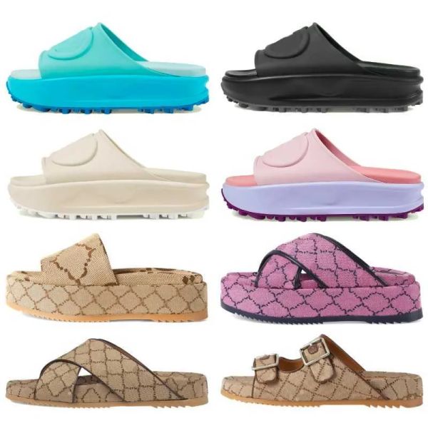 platform designer slippers women interlocking g slide sandal foam rubber sandals with wzs, Black
platform designer slippers women interlocking g slide sandal foam rubber sandals with wzs, Black