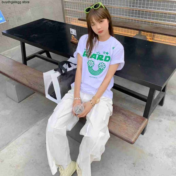 women's t-shirts fashion brand mardi mercredi designer rainbow smiling face print short sleeve relaxed casual kim go-eun same, White
women's t-shirts fashion brand mardi mercredi designer rainbow smiling face print short sleeve relaxed casual kim go-eun same, White