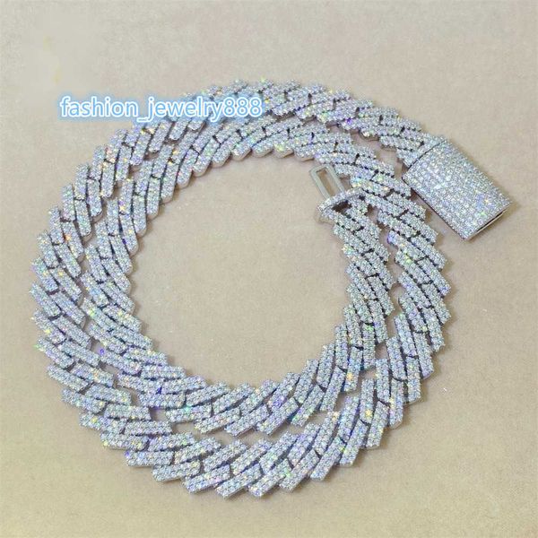 strands strings cuban chain 10mm full of mosonite s925 silver diamond cuban chain fashion brand necklace accessories, Black
strands strings cuban chain 10mm full of mosonite s925 silver diamond cuban chain fashion brand necklace accessories, Black