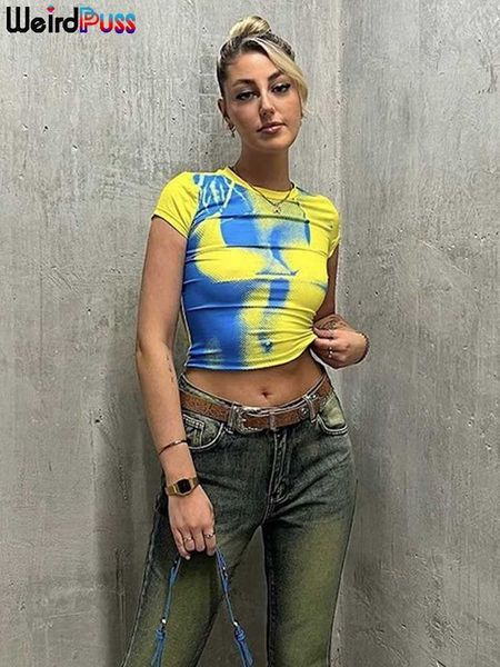 women's t-shirt weird puss y2k trend crop women casual skinny short sleeve o-neck aesthetic print tess wild streetwear elastic slim t-, White
women's t-shirt weird puss y2k trend crop women casual skinny short sleeve o-neck aesthetic print tess wild streetwear elastic slim t-, White