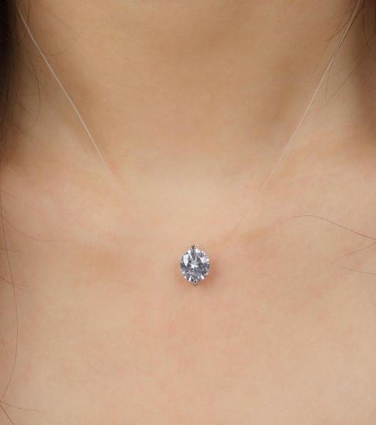 zircon pendant shiny choker for women fishline necklace jewelry transparent invisible line fashion6250246, Silver
zircon pendant shiny choker for women fishline necklace jewelry transparent invisible line fashion6250246, Silver