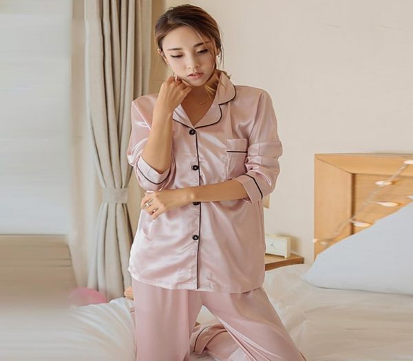 women pajamas silk pijama long sleeve homewear singlebreasted pyjama autumn pajamas for women pyjamas pour femmes pijama mujer2689211, Black;red
women pajamas silk pijama long sleeve homewear singlebreasted pyjama autumn pajamas for women pyjamas pour femmes pijama mujer2689211, Black;red