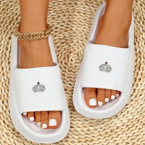 slippers women cartoon crown decor beach slippers men's summer casual soft comfy platform slides non-slip home bathroom eva shoes 23071, Black
slippers women cartoon crown decor beach slippers men's summer casual soft comfy platform slides non-slip home bathroom eva shoes 23071, Black