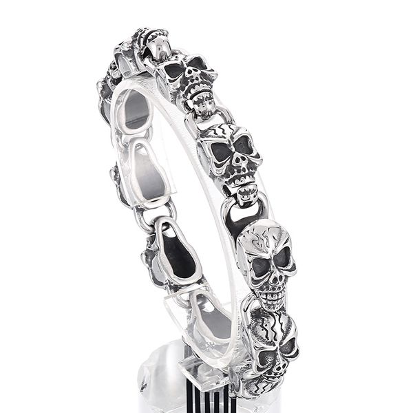 personality punk mens bracelet casting skull link chain bangle stainless steel jewelry for mens boys 10mm 8.26inch 70g, Black
personality punk mens bracelet casting skull link chain bangle stainless steel jewelry for mens boys 10mm 8.26inch 70g, Black