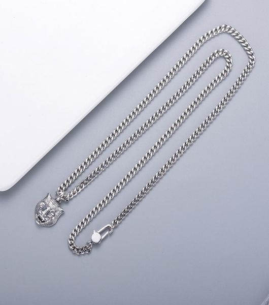 europe america retro men lady women cupronickel silver plated long chain necklace with engraved g initials tiger head pen4566734
europe america retro men lady women cupronickel silver plated long chain necklace with engraved g initials tiger head pen4566734