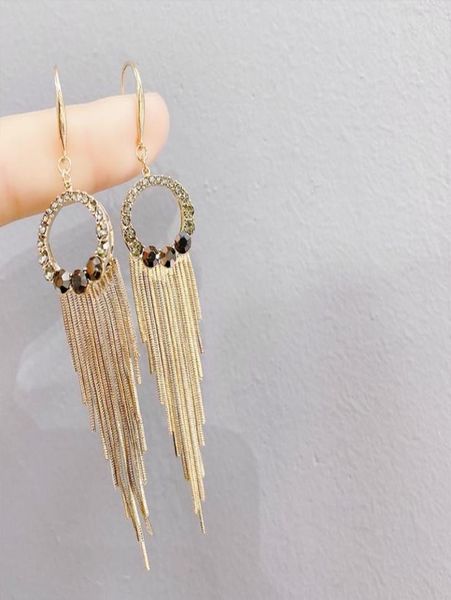 korean brand fashion women plated 18k gold tassel geometric dangle earrings jewelry s925 silver needle microset shiny zircon drop1532312
korean brand fashion women plated 18k gold tassel geometric dangle earrings jewelry s925 silver needle microset shiny zircon drop1532312