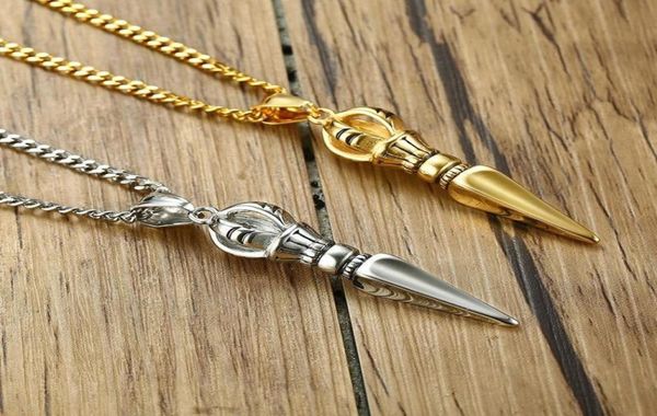 pendant necklaces stainless steel tibetan buddhist protection necklace for men jewelry gothic vajra dagger patron saint amulet col9221731, Silver
pendant necklaces stainless steel tibetan buddhist protection necklace for men jewelry gothic vajra dagger patron saint amulet col9221731, Silver