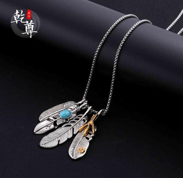 japan and south korea takahashi goro feather necklace men039s titanium steel student couple hip hop eagle claw takahashi leaf p2074803, Silver
japan and south korea takahashi goro feather necklace men039s titanium steel student couple hip hop eagle claw takahashi leaf p2074803, Silver