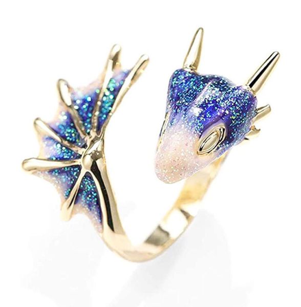 european and american original design opening band rings starry sky small blue dragon colorful fresh personality trend men and wom3394130, Silver
european and american original design opening band rings starry sky small blue dragon colorful fresh personality trend men and wom3394130, Silver