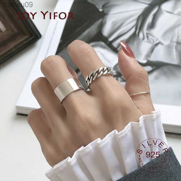 925 sterling silver adjustable rings for women korean simple punk chain ring set statement hip hop fine jewelry l230704, Golden;silver
925 sterling silver adjustable rings for women korean simple punk chain ring set statement hip hop fine jewelry l230704, Golden;silver