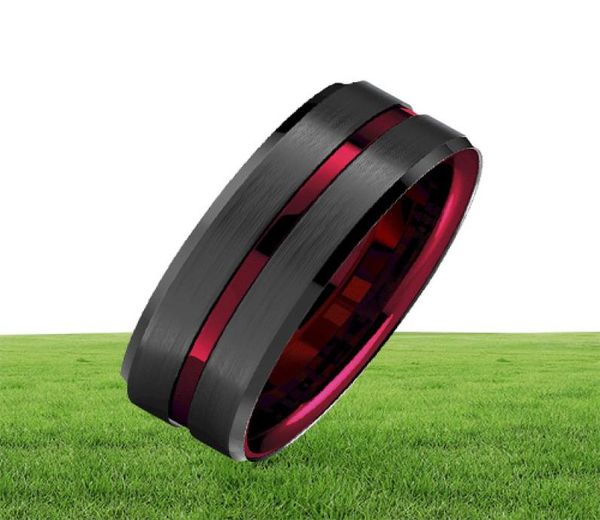 8mm splicing black brushed tungsten carbide ring with comfort fit red inner ring wedding band ring men jewelry delicate style gift9296224, Silver
8mm splicing black brushed tungsten carbide ring with comfort fit red inner ring wedding band ring men jewelry delicate style gift9296224, Silver