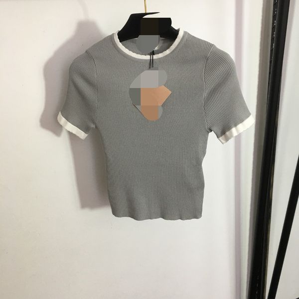 78 2023 runway spring brand same style sweater striped short sleeve crew neck gray pullover fashion clothes womens 20234648, White;black
78 2023 runway spring brand same style sweater striped short sleeve crew neck gray pullover fashion clothes womens 20234648, White;black