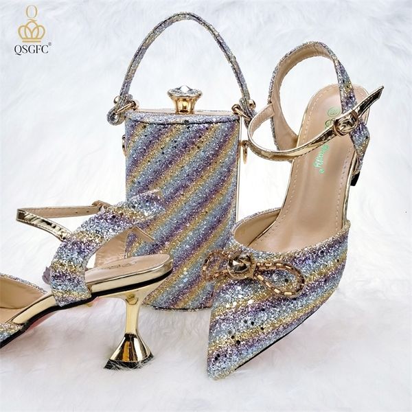 sandals qsgfc latest colorful sequins and diamond butterfly design women's shoes and bags set violet color 230713, Black
sandals qsgfc latest colorful sequins and diamond butterfly design women's shoes and bags set violet color 230713, Black