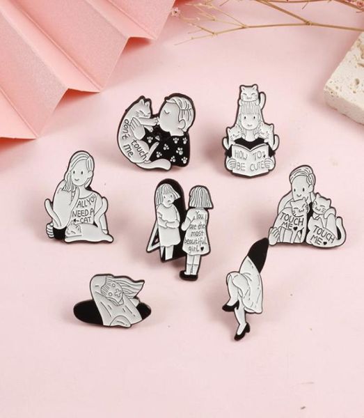cat touch me cute brooches pin for women kids fahsion jewelry shirt coat dress denim bag decor metal enamel pin9754551, Gray
cat touch me cute brooches pin for women kids fahsion jewelry shirt coat dress denim bag decor metal enamel pin9754551, Gray