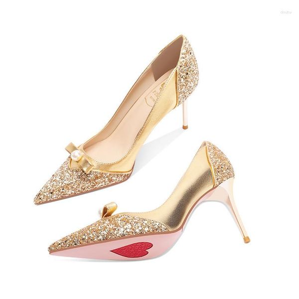 dress shoes spring and summer pearl bow pointed colored sequin single thin high heels banquet versatile women's wedding shoe, Black
dress shoes spring and summer pearl bow pointed colored sequin single thin high heels banquet versatile women's wedding shoe, Black