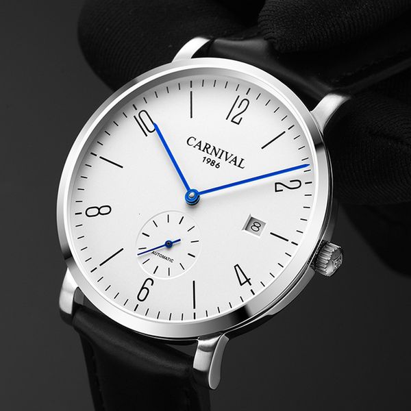other watches carnival fashion simple small seconds design mechanical watch men calendar waterproof automatic leather strap 8017 230714, Slivery;black
other watches carnival fashion simple small seconds design mechanical watch men calendar waterproof automatic leather strap 8017 230714, Slivery;black