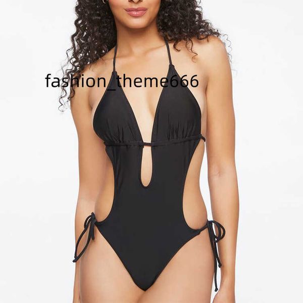 women's swimwear new design side cutouts beach bathing suit lace up women bikini fitness swimwear plunging halter one-piece swimsuit, White;black
women's swimwear new design side cutouts beach bathing suit lace up women bikini fitness swimwear plunging halter one-piece swimsuit, White;black