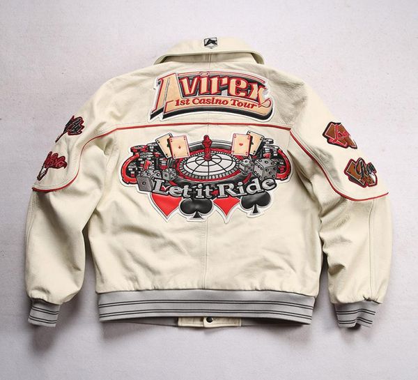 avirex hip hop wide version sheepskin leather jacket classic casino embroidery foam texture1540350, Black;brown
avirex hip hop wide version sheepskin leather jacket classic casino embroidery foam texture1540350, Black;brown