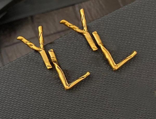 fashion designer earrings for women jewelry gold letter hoop earring womens designers stud earrings party ear studs pendants 211205554167, Golden;silver