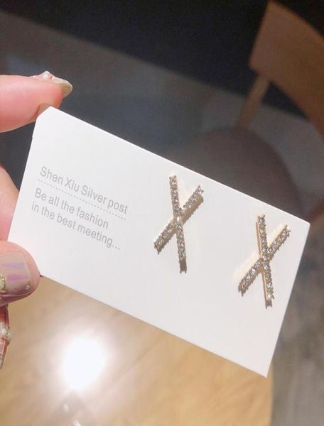 s1005 fashion jewelry s925 silver post x cross stud earrings geometric rhinstone earrings7361287, Golden;silver
s1005 fashion jewelry s925 silver post x cross stud earrings geometric rhinstone earrings7361287, Golden;silver