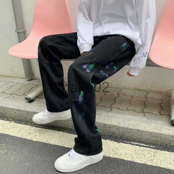 men's jeans cotton graffiti jeans men fashion retro baggy casual straight jeans men streetwear loose hiphop denim pants mens trousers s, Blue
men's jeans cotton graffiti jeans men fashion retro baggy casual straight jeans men streetwear loose hiphop denim pants mens trousers s, Blue