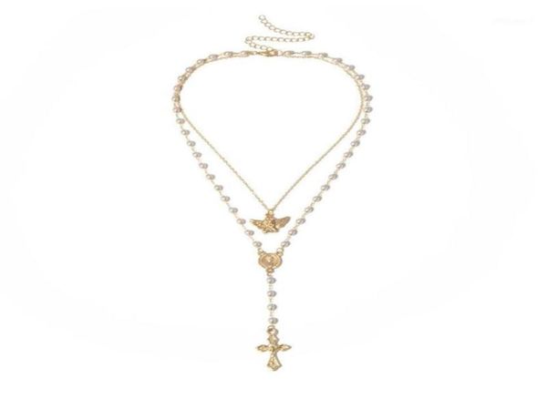gold cross pendant choker necklace long imitation pearl beaded chain rosary madonna coin necklaces pendants religious jewelry1192j6372944, Silver
gold cross pendant choker necklace long imitation pearl beaded chain rosary madonna coin necklaces pendants religious jewelry1192j6372944, Silver