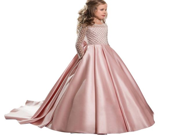 2019 summer bridesmaid long sleeve trailing princess dress elegant satin kids dresses for girls children party and wedding dress j8287090, Red;yellow
2019 summer bridesmaid long sleeve trailing princess dress elegant satin kids dresses for girls children party and wedding dress j8287090, Red;yellow
