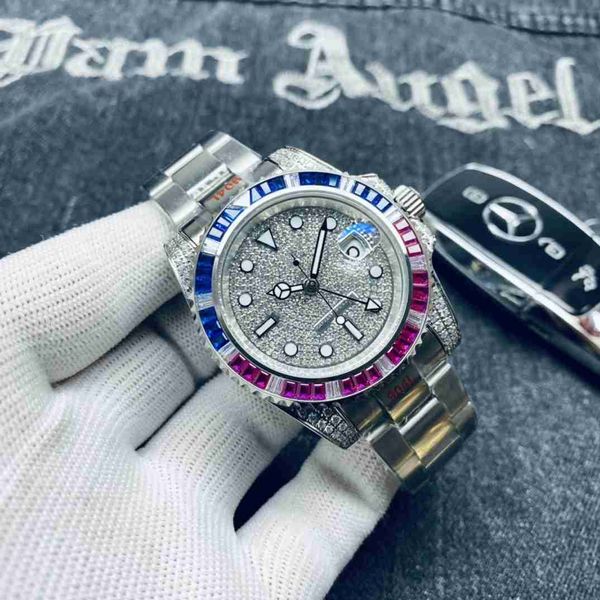 5a mens automatic mechanical movement gmt watches deluxe black blue ceramic sapphire dial jubilee bracelet watch relojes de lujo para hombre, Slivery;brown
5a mens automatic mechanical movement gmt watches deluxe black blue ceramic sapphire dial jubilee bracelet watch relojes de lujo para hombre, Slivery;brown