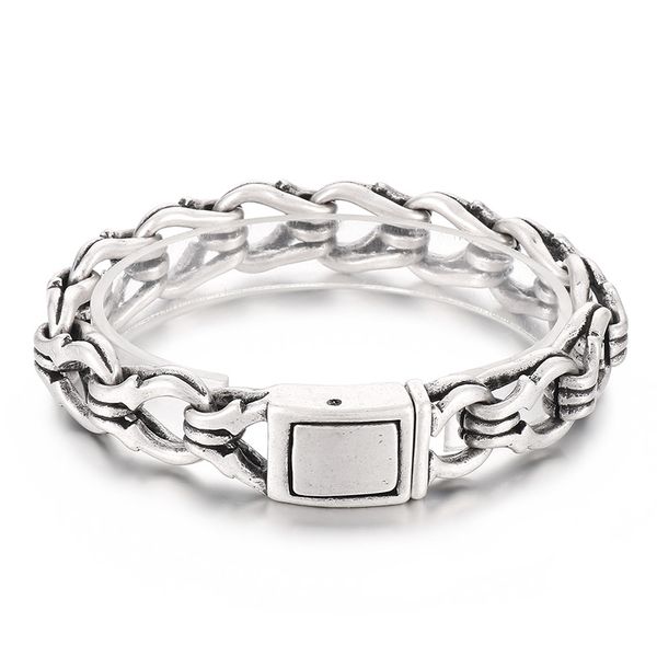 86g weight 16mm 8.8inch mens bracelet stainless steel punk fashion interlocking handcuffs chain gothic jewelry silver, Black
86g weight 16mm 8.8inch mens bracelet stainless steel punk fashion interlocking handcuffs chain gothic jewelry silver, Black